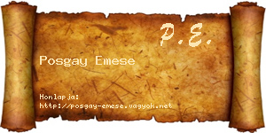 Posgay Emese névjegykártya